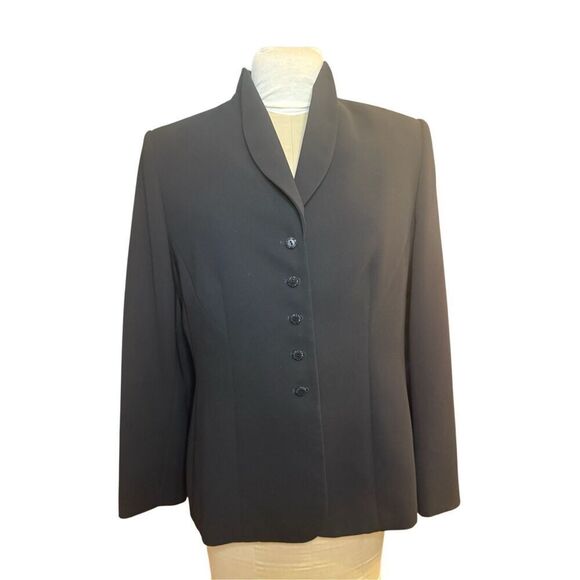 LeSuit Classic Suit Jacket/Blazer Sz. 14 High Collar Button Front - Picture 7 of 14